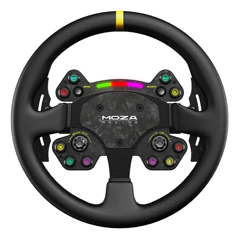 MOZA RS V2 round steering wheel, front view