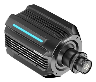 MOZA R21 Ultra direct drive wheel base, three-quarter view