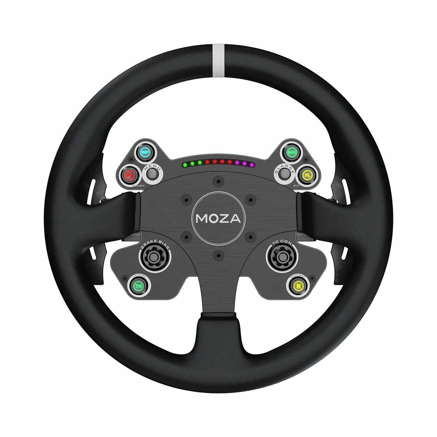 MOZA CS V2P round steering wheel, front view